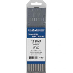 PRO-SOURCE - Tungsten Electrodes Type: 2% Ceriated Diameter (Inch): 1/8 - Eagle Tool & Supply