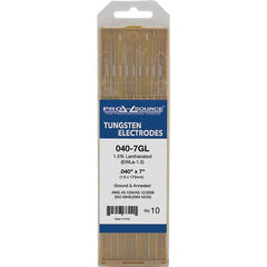 PRO-SOURCE - Tungsten Electrodes Type: 1.5% Lanthanated Diameter (Inch): 0.040 - Eagle Tool & Supply
