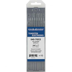PRO-SOURCE - Tungsten Electrodes Type: 2% Ceriated Diameter (Inch): 0.040 - Eagle Tool & Supply