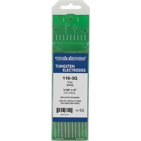 PRO-SOURCE - Tungsten Electrodes Type: Pure Diameter (Inch): 1/16 - Eagle Tool & Supply