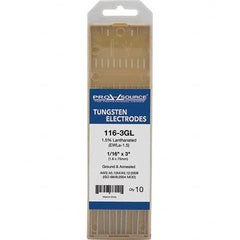 PRO-SOURCE - Tungsten Electrodes Type: 1.5% Lanthanated Diameter (Inch): 1/16 - Eagle Tool & Supply