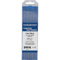 PRO-SOURCE - Tungsten Electrodes Type: 2% Lanthanated Diameter (Inch): 1/16 - Eagle Tool & Supply