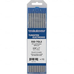 PRO-SOURCE - Tungsten Electrodes Type: 2% Lanthanated Diameter (Inch): 5/32 - Eagle Tool & Supply