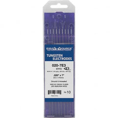 PRO-SOURCE - Tungsten Electrodes Type: E3 Diameter (Inch): 0.020 - Eagle Tool & Supply