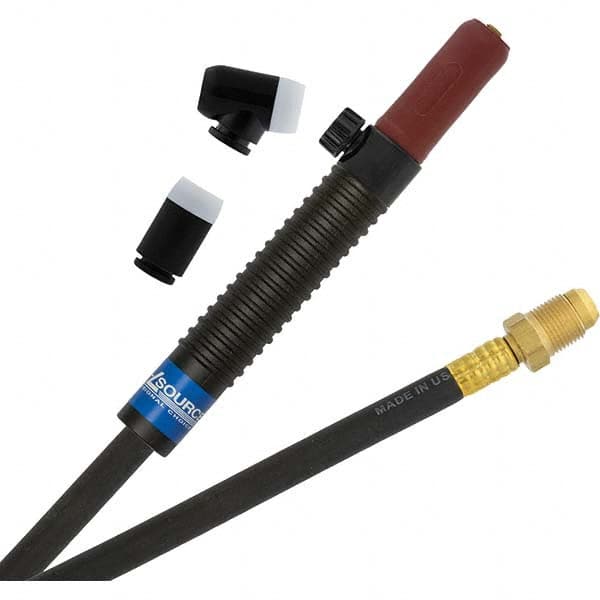 PRO-SOURCE - 200 Amp 12-1/2' Rubber Outfit 200M Air Cooled TIG Welding Torch Kit - Eagle Tool & Supply