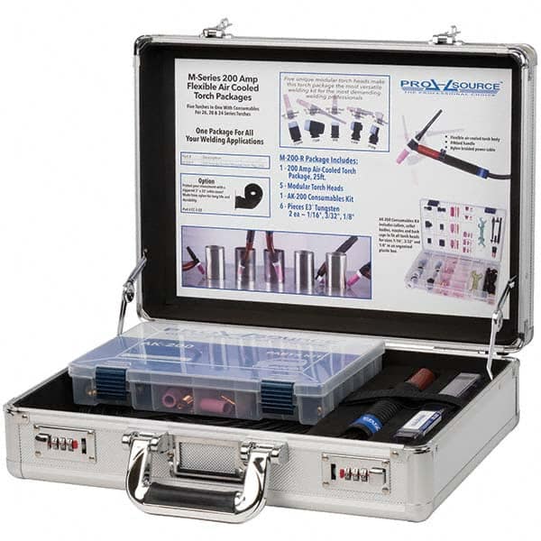 PRO-SOURCE - 200 Amp 25' Rubber Outfit 200M Air Cooled TIG Welding Torch Kit - Eagle Tool & Supply