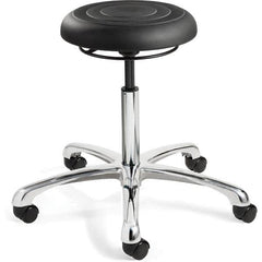 Bevco - Swivel & Adjustable Stools Type: Adjustable Backless Stool Base Type: Polished Aluminum Base - Eagle Tool & Supply