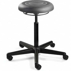 Bevco - Swivel & Adjustable Stools Type: Adjustable Backless Stool Base Type: Black Nylon Base - Eagle Tool & Supply