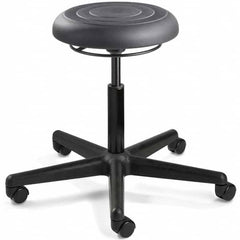 Bevco - Swivel & Adjustable Stools Type: Adjustable Backless Stool Base Type: Black Nylon Base - Eagle Tool & Supply