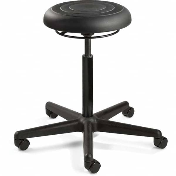 Bevco - Swivel & Adjustable Stools Type: Adjustable Backless Stool Base Type: Black Nylon Base - Eagle Tool & Supply