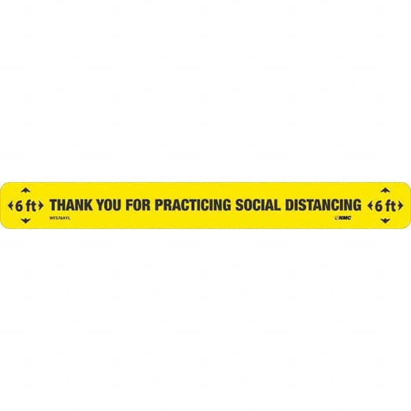 NMC - "Thank You for Practicting Social Distancing" Adhesive-Backed Floor Sign - Eagle Tool & Supply
