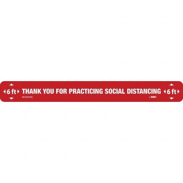 NMC - "Thank You for Practicting Social Distancing" Adhesive-Backed Floor Sign - Eagle Tool & Supply