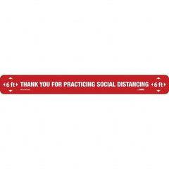 NMC - "Thank You for Practicting Social Distancing" Adhesive-Backed Floor Sign - Eagle Tool & Supply