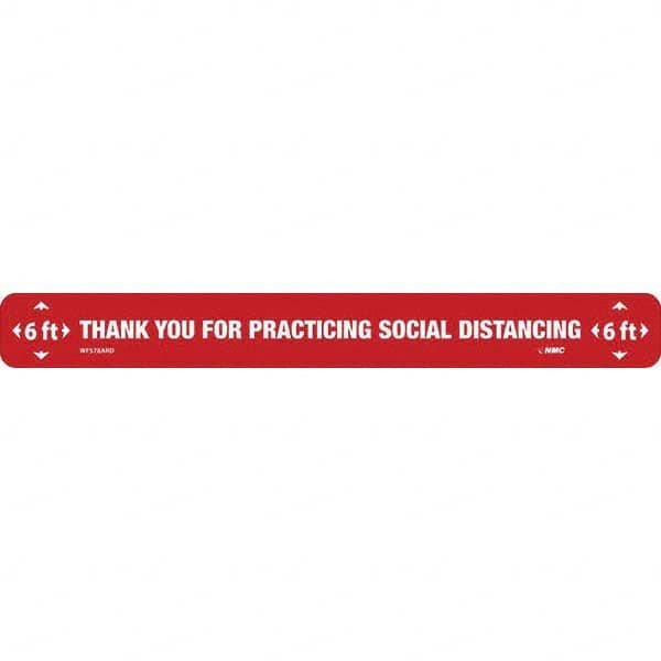 NMC - "Thank You for Practicting Social Distancing" Adhesive-Backed Floor Sign - Eagle Tool & Supply