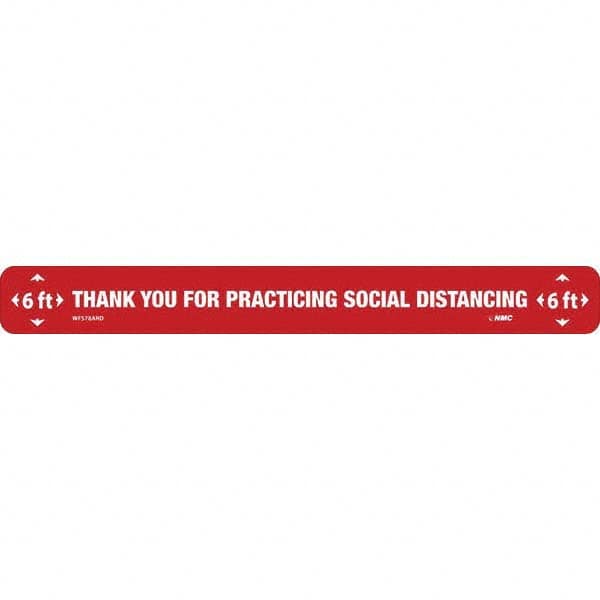 NMC - "Thank You for Practicting Social Distancing" Adhesive-Backed Floor Sign - Eagle Tool & Supply