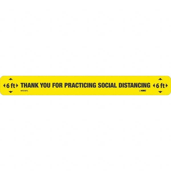 NMC - "Thank You for Practicting Social Distancing" Adhesive-Backed Floor Sign - Eagle Tool & Supply