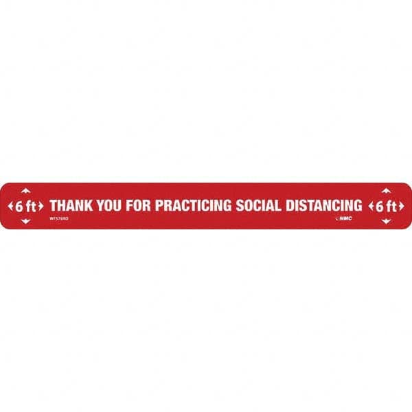 NMC - "Thank You for Practicting Social Distancing" Adhesive-Backed Floor Sign - Eagle Tool & Supply