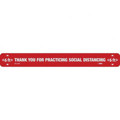 NMC - "Thank You for Practicting Social Distancing" Adhesive-Backed Floor Sign - Eagle Tool & Supply