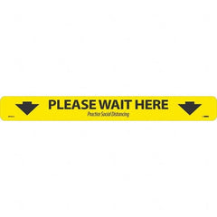 NMC - "Please Wait Here" Adhesive-Backed Floor Sign - Eagle Tool & Supply