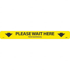 NMC - "Please Wait Here" Adhesive-Backed Floor Sign - Eagle Tool & Supply