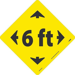 NMC - "6 ft" Adhesive-Backed Floor Sign - Eagle Tool & Supply