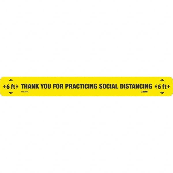 NMC - "Thank You for Practicting Social Distancing" Adhesive-Backed Floor Sign - Eagle Tool & Supply