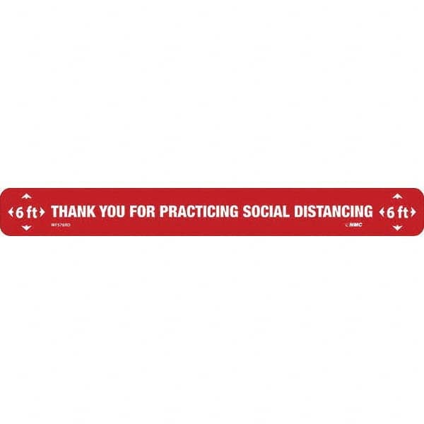 NMC - "Thank You for Practicting Social Distancing" Adhesive-Backed Floor Sign - Eagle Tool & Supply