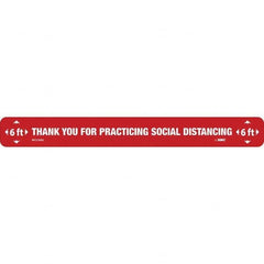 NMC - "Thank You for Practicting Social Distancing" Adhesive-Backed Floor Sign - Eagle Tool & Supply