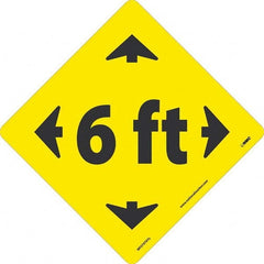 NMC - "6 ft" Adhesive-Backed Floor Sign - Eagle Tool & Supply