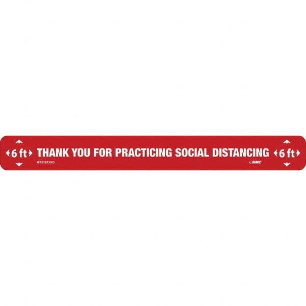 NMC - "Thank You for Practicting Social Distancing" Adhesive-Backed Floor Sign - Eagle Tool & Supply