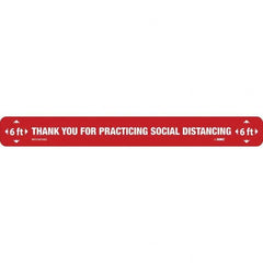 NMC - "Thank You for Practicting Social Distancing" Adhesive-Backed Floor Sign - Eagle Tool & Supply