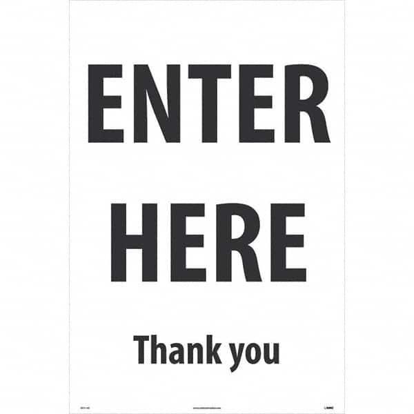 NMC - Cone & A Frame Floor Signs Shape: A-Frame Type: Security & Admittance - Eagle Tool & Supply