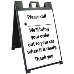 NMC - "Please Call #___________ We'll Bring Your Order Out to Your Car When It is Ready", 25" Wide x 45" High, Plastic Safety Sign - Eagle Tool & Supply