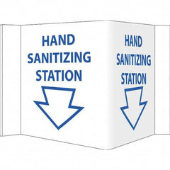 NMC - "Hand Sanitizing Station", 12" Wide x 6" High, Vinyl Safety Sign - Eagle Tool & Supply