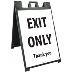 NMC - "EXIT HERE", 25" Wide x 45" High, Plastic Safety Sign - Eagle Tool & Supply