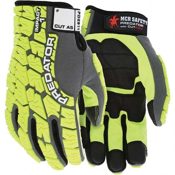 MCR Safety - Size XL, ANSI Cut Lvl A5, Puncture Lvl 5, Abrasion Lvl 4, Synthetic Leather Coated Cut & Puncture Resistant Gloves - Eagle Tool & Supply
