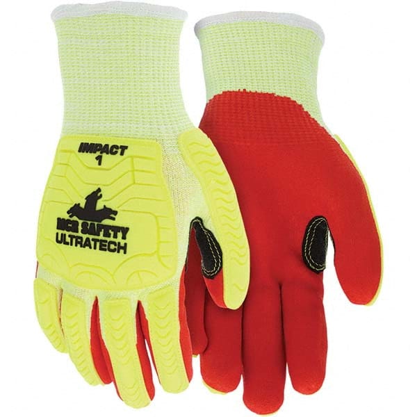 MCR Safety - Size M, ANSI Cut Lvl A5, Puncture Lvl 3, Abrasion Lvl 5, Foam Nitrile Coated Cut & Puncture Resistant Gloves - Eagle Tool & Supply