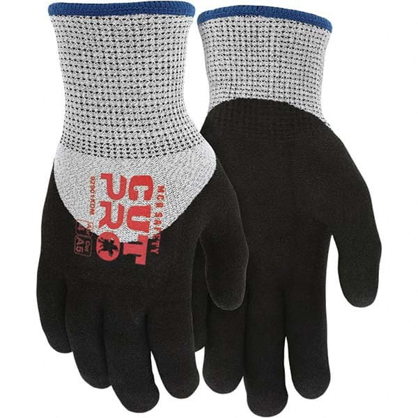 MCR Safety - Size S, ANSI Cut Lvl A5, Puncture Lvl 3, Abrasion Lvl 4, Foam Nitrile Coated Cut & Puncture Resistant Gloves - Eagle Tool & Supply