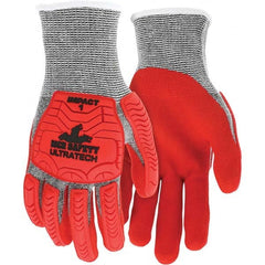MCR Safety - Size L, ANSI Cut Lvl A5, Puncture Lvl 4, Abrasion Lvl 5, Foam Nitrile Coated Cut & Puncture Resistant Gloves - Eagle Tool & Supply