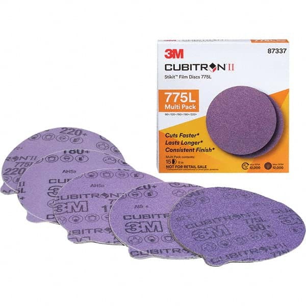 3M - Adhesive-Backed/PSA Discs Disc Diameter (Inch): 5 Abrasive Material: Ceramic - Eagle Tool & Supply