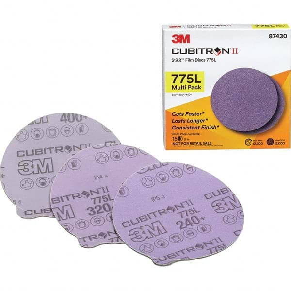 3M - Adhesive-Backed/PSA Discs Disc Diameter (Inch): 5 Abrasive Material: Ceramic - Eagle Tool & Supply