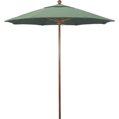Patio Umbrellas; Diameter (Feet): 7.5; Height (Feet): 8.000; Fabric Color: Spa; Base Included: No; Canopy Fabric: Pacifica; Fade Resistant: Yes; Additional Information: Push Lift; Frame Material: Aluminum