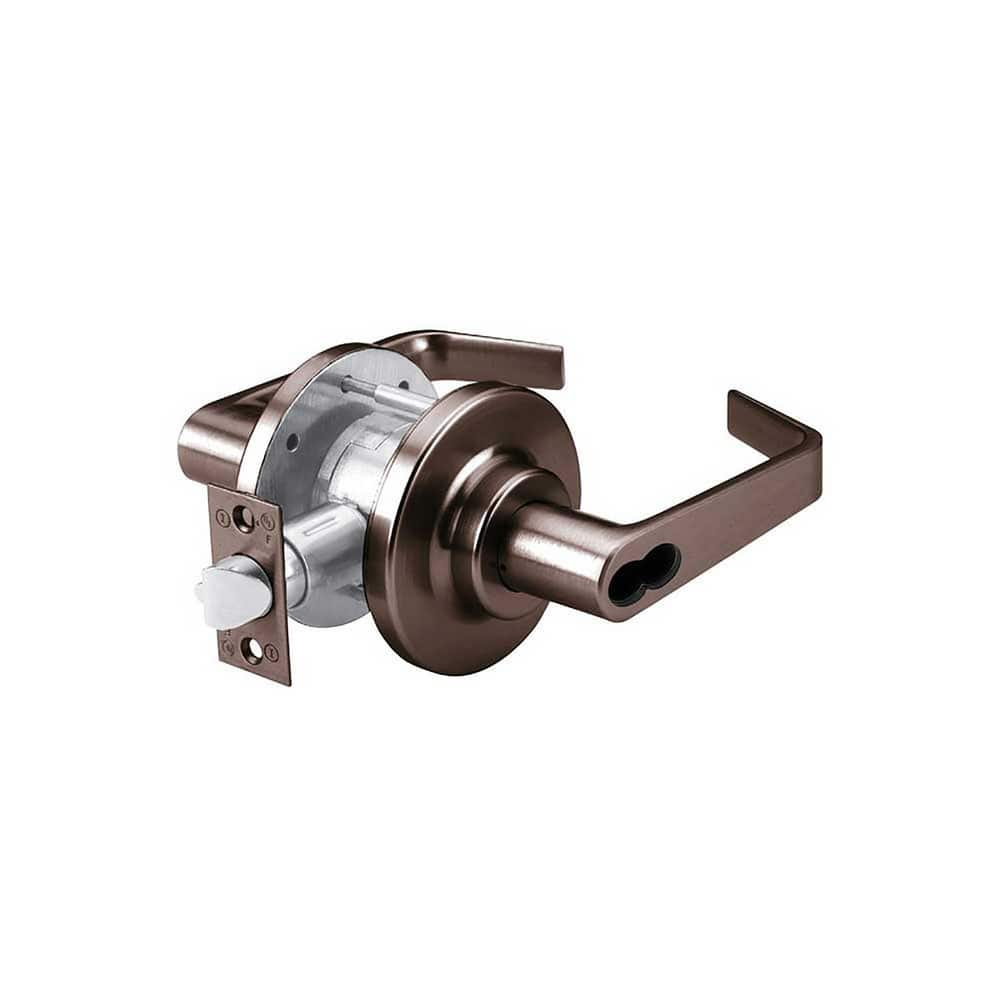 Lever Locksets; Type: Storeroom; Key Type: Keyed Different; Strike Type: ANSI 4-7/8; Finish/Coating: Oil Rubbed Bronze; Material: Steel; Material: Steel; Door Thickness: 1-3/8 ™1-3/4; Backset: 2.75; Lockset Grade: Grade 2; Cylinder Type: SFIC Less Core; M