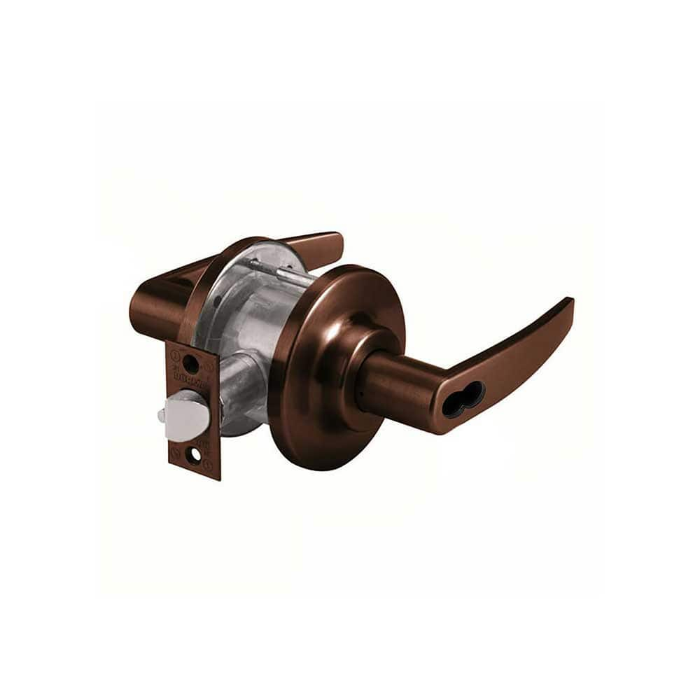 Lever Locksets; Type: Classroom; Key Type: Keyed Different; Strike Type: ANSI 4-7/8; Finish/Coating: Oil Rubbed Bronze; Material: Steel; Material: Steel; Door Thickness: 1-3/8 ™1-3/4; Backset: 2.75; Lockset Grade: Grade 2; Cylinder Type: SFIC Less Core; M