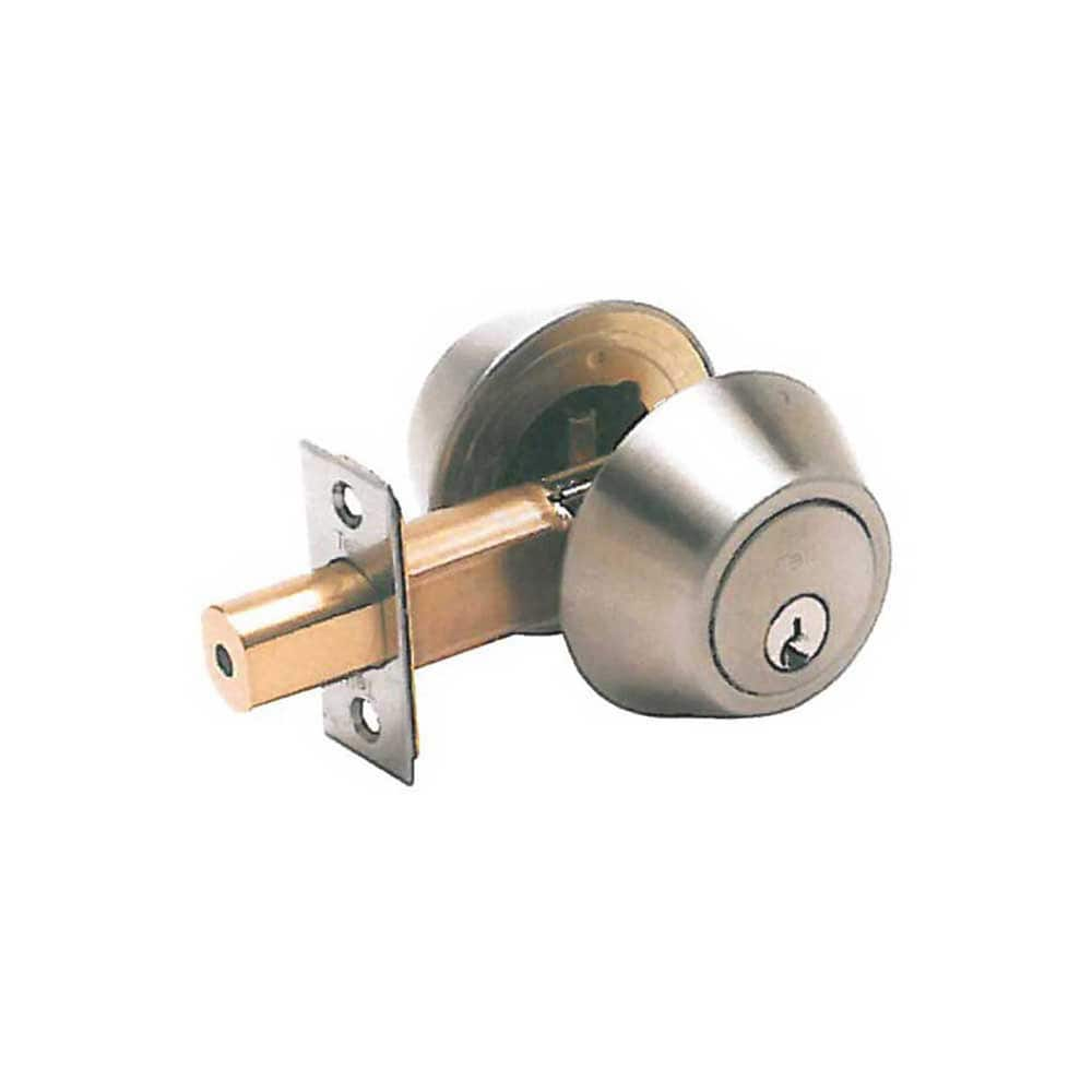 Deadbolts; Type: Single Cylinder; Key Type: Keyed Alike; Lock Type: Double Cylinder; Mount Type: Through Hole; Finish/Coating: Satin Stainless Steel; Material: Steel; Minimum Door Thickness: 1.375 in; Maximum Door Thickness: 1.75 in; Lockset Grade: Grade