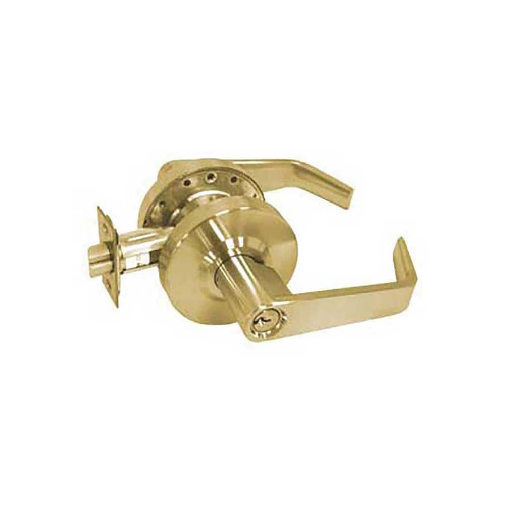 Lever Locksets; Type: Entry; Key Type: Keyed Different; Strike Type: ASA Strike; Finish/Coating: Bright Brass; Material: Steel; Material: Steel; Door Thickness: 1-3/8-2; Backset: 2.75; Lockset Grade: Grade 2; Cylinder Type: Conventional; Minimum Order Qua