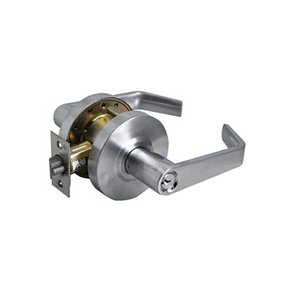 Lever Locksets; Type: Entry; Key Type: Keyed Different; Strike Type: ASA Strike; Finish/Coating: Satin Chrome; Material: Steel; Material: Steel; Door Thickness: 1-3/8-2; Backset: 2.375; Lockset Grade: Grade 2; Cylinder Type: Conventional; Minimum Order Qu