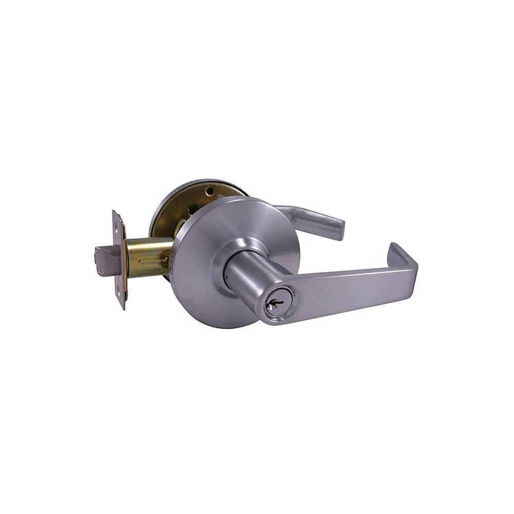 Lever Locksets; Type: Storeroom; Key Type: Keyed Different; Strike Type: ASA Strike; Finish/Coating: Satin Chrome; Material: Brass/Zinc; Material: Brass/Zinc; Door Thickness: 1-3/4-2; Backset: 2.75; Lockset Grade: Grade 2; Cylinder Type: Conventional; Min