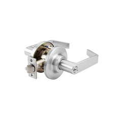 Lever Locksets; Type: Classroom; Key Type: Keyed Different; Strike Type: ANSI 4-7/8; Finish/Coating: Satin Chrome; Material: Steel; Material: Steel; Door Thickness: 1-3/4″ ™2-1/4″ ™; Backset: 2.75; Lockset Grade: Grade 1; Cylinder Type: Conventional; Mini