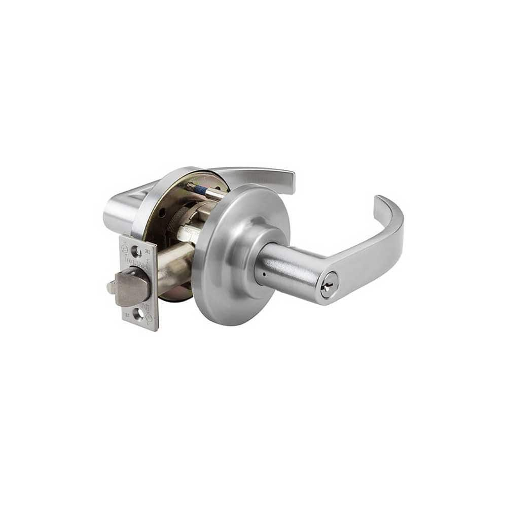 Lever Locksets; Type: Storeroom; Key Type: Key; Strike Type: ANSI 4-7/8; Finish/Coating: Satin Chrome; Material: Steel; Material: Steel; Door Thickness: 1-3/4″ ™2-1/4″ ™; Backset: 2.75; Lockset Grade: Grade 1; Cylinder Type: Conventional; Minimum Order Qu